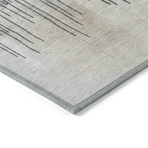HomeRoots 5' X 8' Abstract Ivory and Beige Indoor/Outdoor Area Rug - Stylish, Durable, Machine Washable Design! 623780