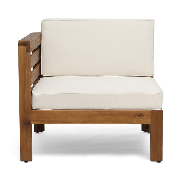 English Elm Cambridge Acacia Wood Outdoor L Shaped Sectional Sofa Set with Teak Finish Patio 63705.00BGE