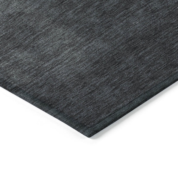HomeRoots 8' Gold and Charcoal Round Area Rug - Stylish Abstract Design, Washable, Indoor/Outdoor Versatile Decor 623823