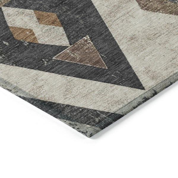 HomeRoots 9' X 12' Aztec Washable Indoor Outdoor Area Rug - Durable, Stylish, and Perfect for High-Traffic Spaces 623849