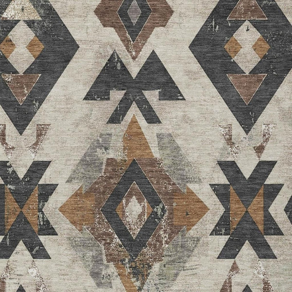 HomeRoots 9' X 12' Aztec Washable Indoor Outdoor Area Rug - Durable, Stylish, and Perfect for High-Traffic Spaces 623849
