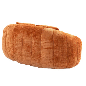 English Elm Bean Bean Bag Sofa High-Density Memory Foam Two-Seater Lounger High Back Chenille Cozy Support Orange W395P181437