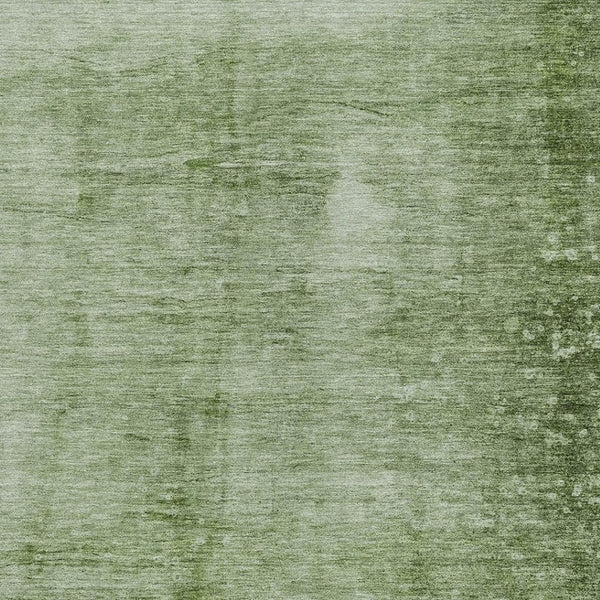 HomeRoots 5' Stylish Artichoke Green & Ivory Abstract Washable Area Rug for Indoor/Outdoor Use, Durable & Versatile 623918