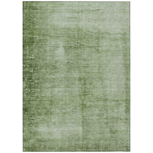 HomeRoots 5' Stylish Artichoke Green & Ivory Abstract Washable Area Rug for Indoor/Outdoor Use, Durable & Versatile 623918