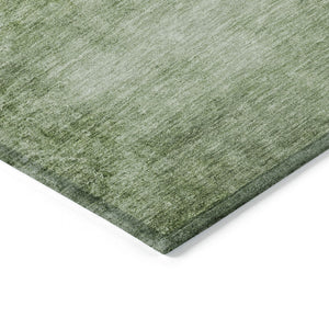 HomeRoots 5' Stylish Artichoke Green & Ivory Abstract Washable Area Rug for Indoor/Outdoor Use, Durable & Versatile 623918