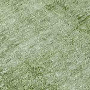 HomeRoots 8' Artichoke Green & Ivory Round Abstract Washable Area Rug - Stylish, Durable, Indoor/Outdoor Essential 623919