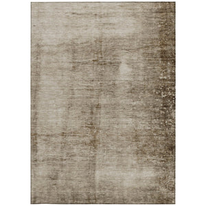 HomeRoots 5' X 8' Beige and Brown Abstract Area Rug - Durable, Washable, Indoor/Outdoor for Modern Spaces 623924