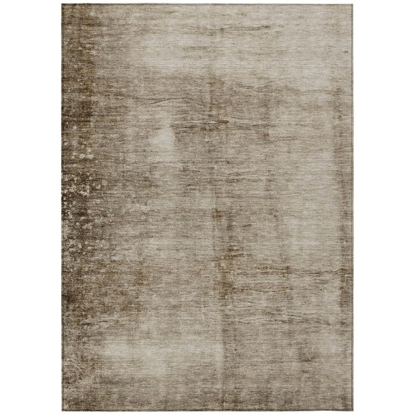 HomeRoots 10' Beige and Brown Abstract Area Rug - Stylish, Washable, Durable Indoor/Outdoor Design for Any Space 623928