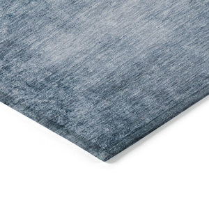 HomeRoots 5' X 8' Denim Blue and Ivory Abstract Area Rug - Stylish, Washable, Indoor-Outdoor Versatility for All Spaces 623936