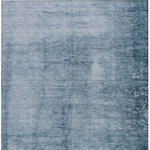 HomeRoots 5' X 8' Denim Blue and Ivory Abstract Area Rug - Stylish, Washable, Indoor-Outdoor Versatility for All Spaces 623936