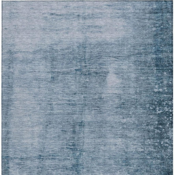 HomeRoots 5' X 8' Denim Blue and Ivory Abstract Area Rug - Stylish, Washable, Indoor-Outdoor Versatility for All Spaces 623936