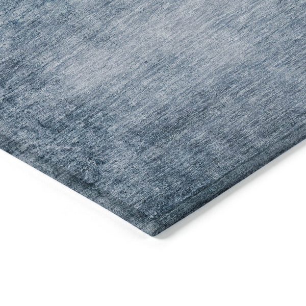 HomeRoots 9' X 12' Denim Blue & Ivory Abstract Rug - Durable, Washable, Indoor/Outdoor, Modern Design for Any Space 623939