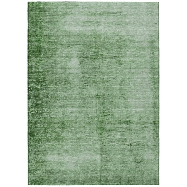 HomeRoots 5' Modern Green and Ivory Abstract Area Rug - Durable, Washable, Indoor/Outdoor Style for Any Space! 623942
