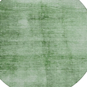HomeRoots 8' Green & Ivory Abstract Round Area Rug - Washable, Durable, Stylish for Indoor & Outdoor Spaces 623943