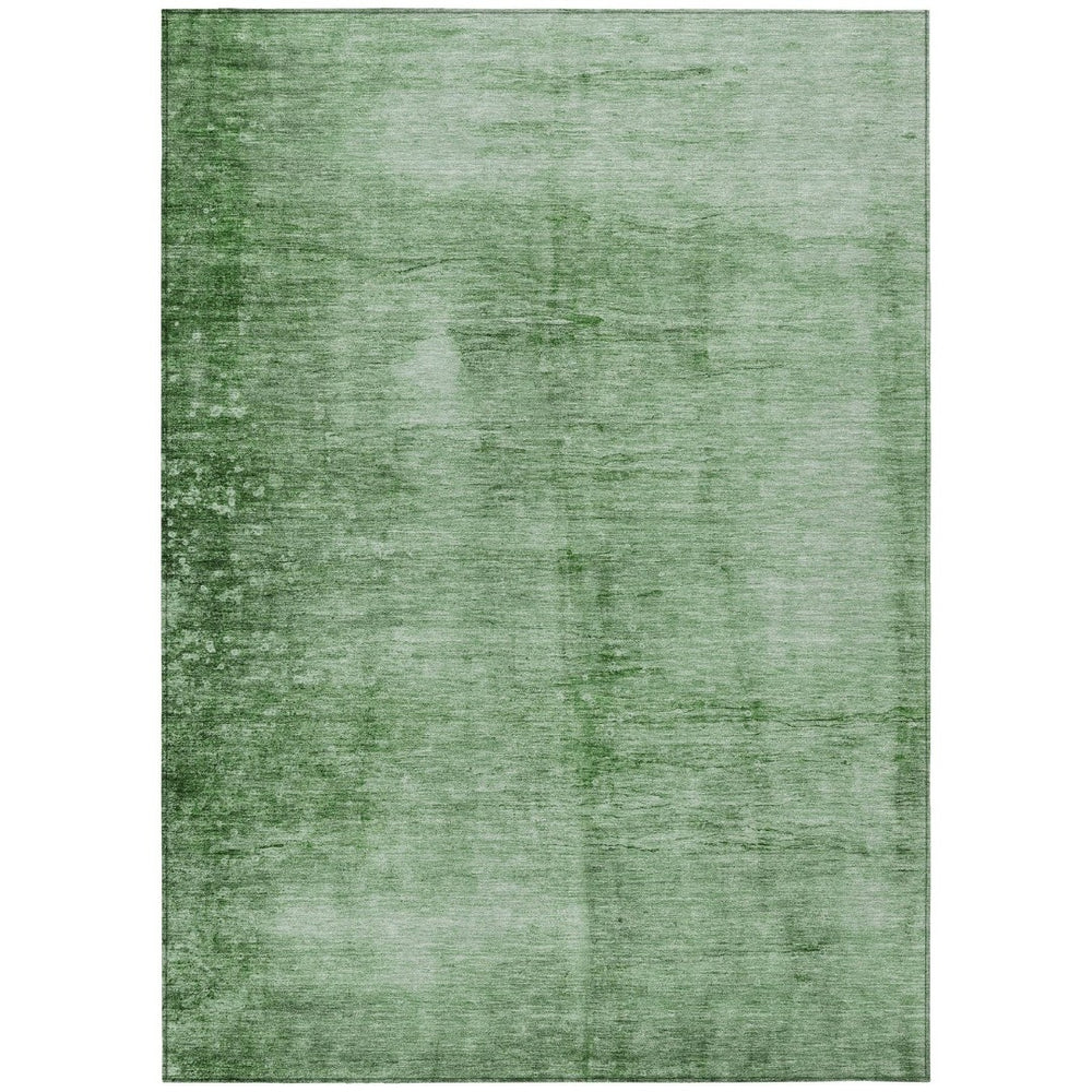 HomeRoots 9' X 12' Green And Ivory Abstract Washable Rug – Versatile, Durable Indoor/Outdoor Area Carpet for All Spaces 623945