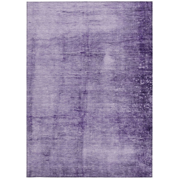 HomeRoots 5' X 8' Purple and Ivory Abstract Washable Rug – Stylish, Durable, Indoor/Outdoor Perfect for High-Traffic Areas 623954