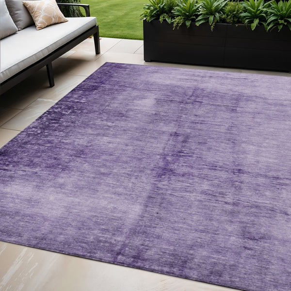 HomeRoots 5' X 8' Purple and Ivory Abstract Washable Rug – Stylish, Durable, Indoor/Outdoor Perfect for High-Traffic Areas 623954