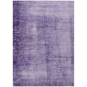 HomeRoots 5' X 8' Purple and Ivory Abstract Washable Rug – Stylish, Durable, Indoor/Outdoor Perfect for High-Traffic Areas 623954