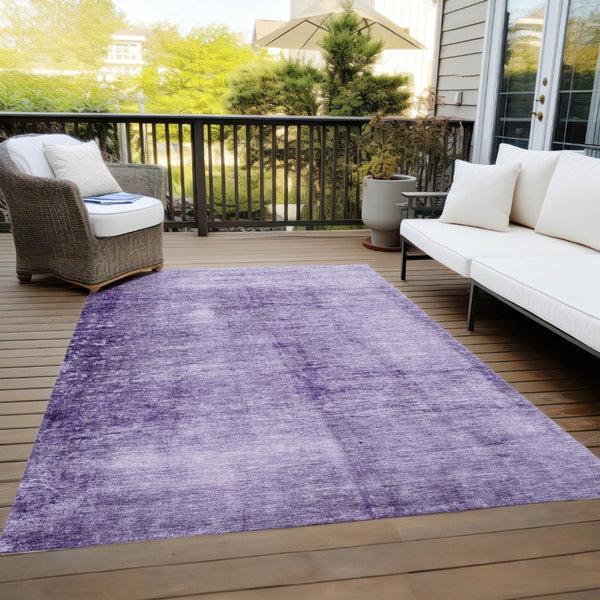 HomeRoots 5' X 8' Purple and Ivory Abstract Washable Rug – Stylish, Durable, Indoor/Outdoor Perfect for High-Traffic Areas 623954