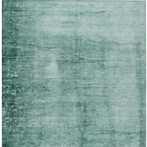 HomeRoots 9' X 12' Teal Blue & Ivory Abstract Area Rug - Washable, Indoor/Outdoor, Stylish & Durable Design! 623963