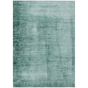 HomeRoots 9' X 12' Teal Blue & Ivory Abstract Area Rug - Washable, Indoor/Outdoor, Stylish & Durable Design! 623963