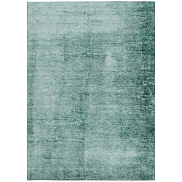 HomeRoots 10' Teal Blue & Ivory Abstract Washable Area Rug - Durable, Stylish Design for Indoor & Outdoor Spaces 623964