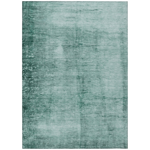 HomeRoots 10' Teal Blue & Ivory Abstract Washable Area Rug - Durable, Stylish Design for Indoor & Outdoor Spaces 623964
