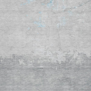 HomeRoots 8' X 10' Stylish Teal Blue & Gray Abstract Washable Rug - Versatile Indoor/Outdoor Décor Solution! 623992