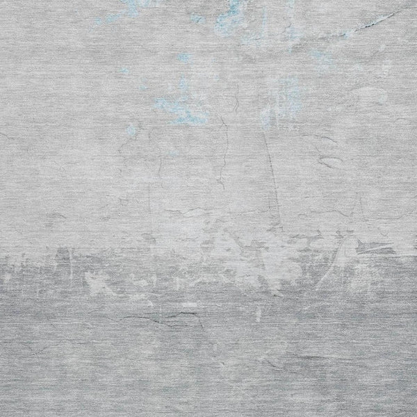 HomeRoots 8' X 10' Stylish Teal Blue & Gray Abstract Washable Rug - Versatile Indoor/Outdoor Décor Solution! 623992