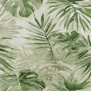 HomeRoots 9' X 12' Artichoke Green Floral Area Rug - Durable, Washable, Perfect for Indoor & Outdoor Spaces 623999