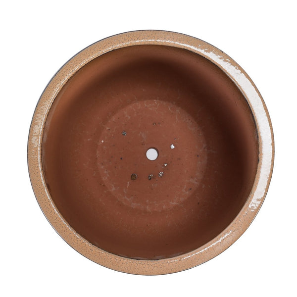 English Elm Set Of 3 Antique Bronze Ceramic Flowerpots - Elegant Modern Planters For Indoor & Outdoor Styling W3273P321466-GIGA