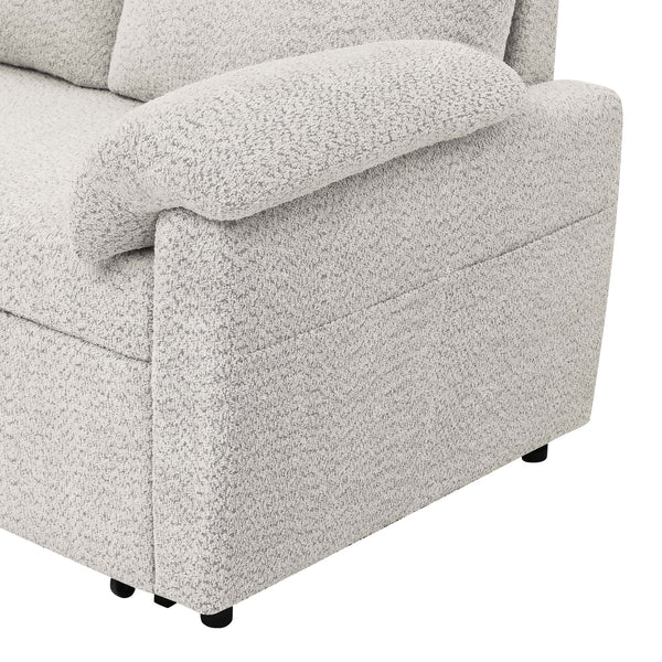 English Elm Convertible Sofa Bed – Multifunctional 3-In-1 Sectional With Hidden Storage And Comfortable Design B343S00023