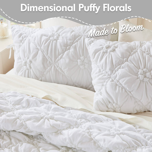 English Elm 3PCS King Comforter Set with Plush Microfiber Fill, Oversized 102"x88" Comforter and Shams White 16.93 L x 12.99 W x 7.87 H B035P366530