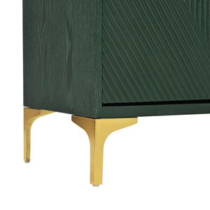 English Elm Modern 60" Olive Green Sideboard with 4 Soft-Close Doors, Adjustable Shelves, 220lb Top Load Capacity W2696P279974