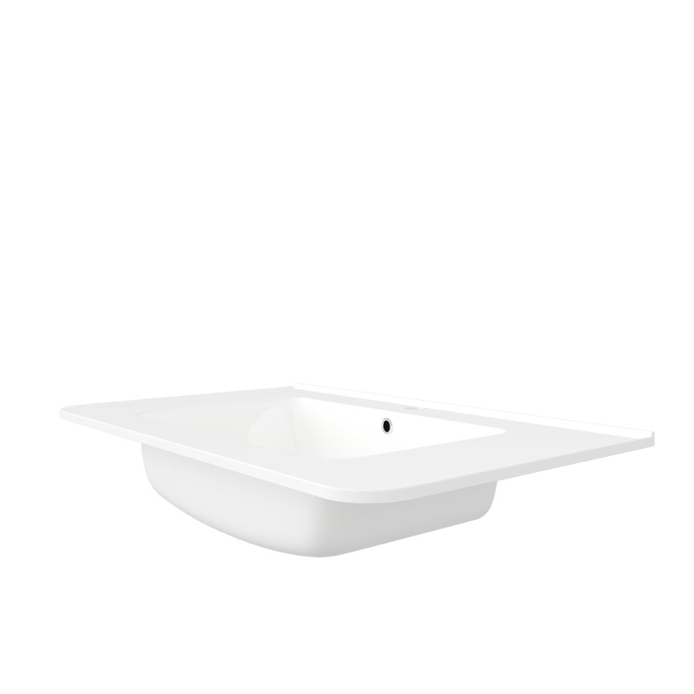 English Elm 36" Ceramic Undermount Bathroom Sink Glossy White Basin with Overflow Protection W2615P254163