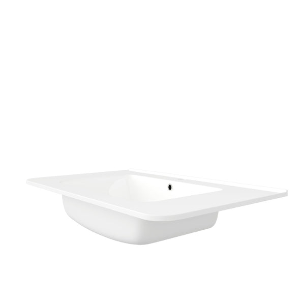 English Elm 36" Ceramic Undermount Bathroom Sink Glossy White Basin with Overflow Protection W2615P254163