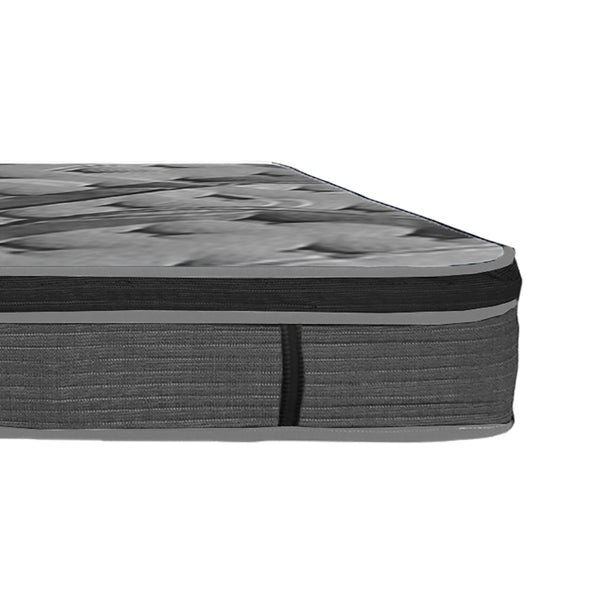 English Elm Luxurious 14in Euro Top Mattress King Size Plush Memory Foam with 10in Pocket Coils & Breathable Cover Dark Gray 63 L x 13 W x 13 H B011P204500