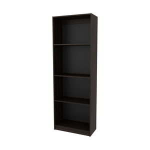 English Elm Fm Furniture Bear Flat Bookcase - Stylish Open Storage With 4 Shelves In Stained Walnut Finish B128P301393
