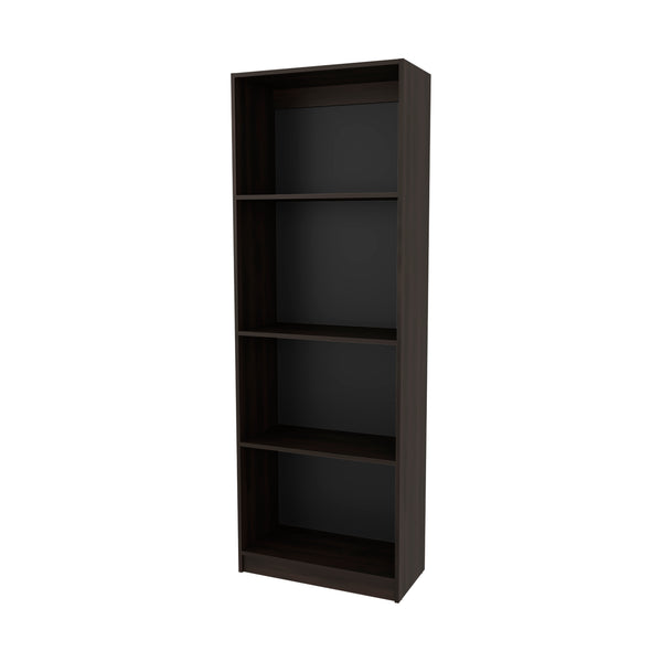 English Elm Fm Furniture Bear Flat Bookcase - Stylish Open Storage With 4 Shelves In Stained Walnut Finish B128P301393