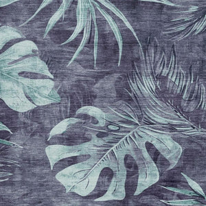 HomeRoots 8' X 10' Blue & Mint Green Floral Area Rug – Washable, Durable, Indoor/Outdoor Charm for Any Space! 624022