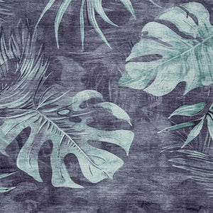 HomeRoots 10' Floral Washable Area Rug in Blue & Mint Green - Durable, Stain-Resistant for Indoor & Outdoor Use 624024
