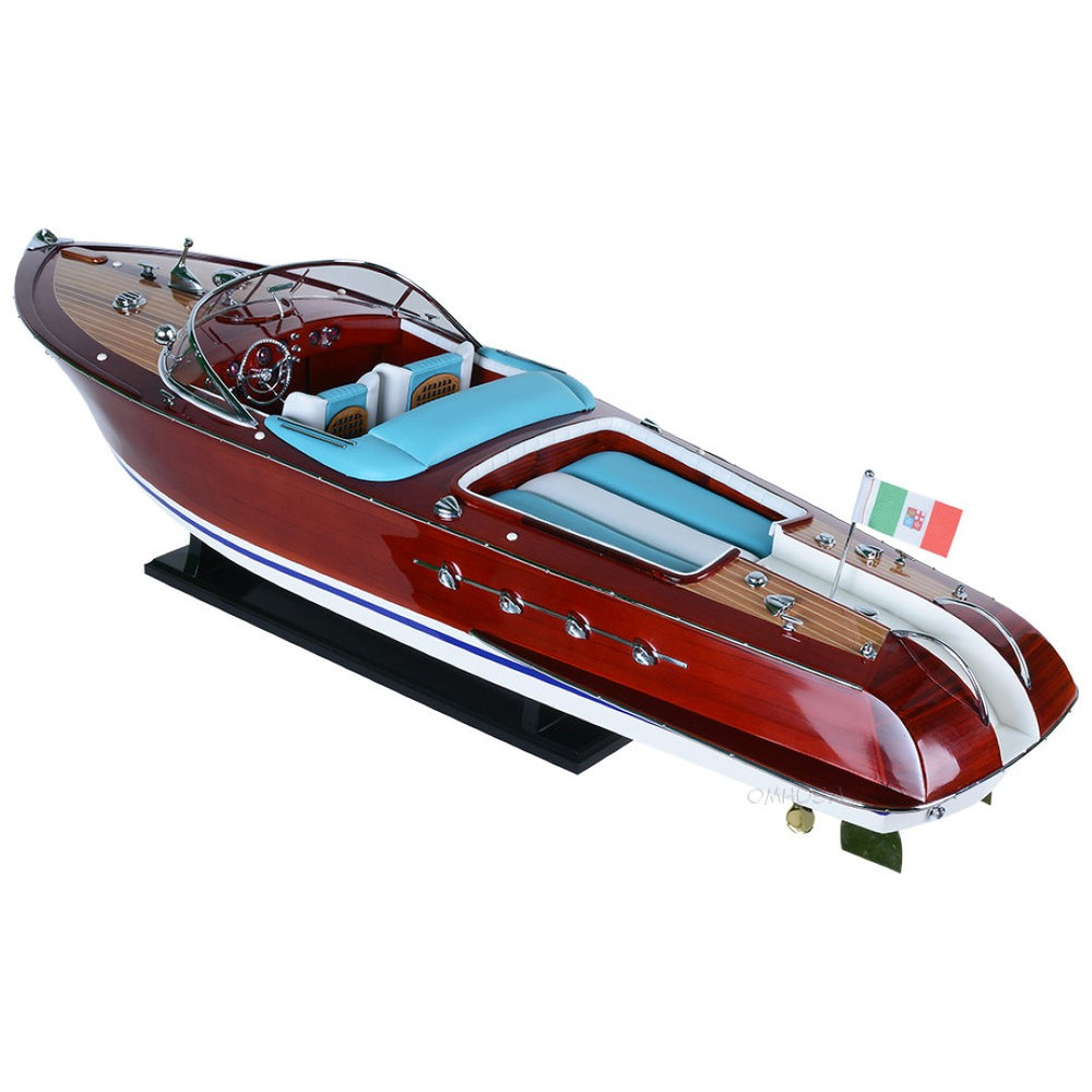 HomeRoots 10" Hand-Painted Unfinished Wood Model Boat - Vintage Nautical Decor for Home, Gifts & More! 624203