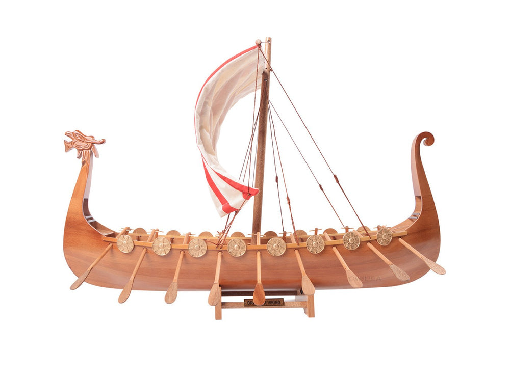 HomeRoots 20" Hand-Painted Wooden Model Boat - Vintage Nautical Charm for Home Decor & Unique Gift Idea 624204