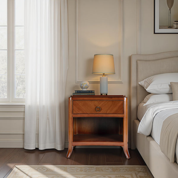 Butler Granby Nightstand with 1 Drawer & Open Shelf - Elegant Wood Finish & Timeless Charm for Bedrooms