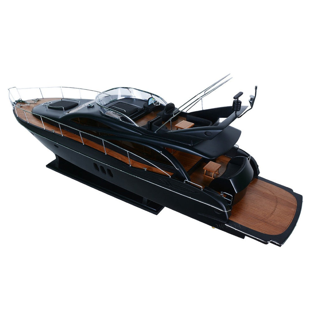 HomeRoots 11" Vintage Nautical Hand-Painted Wood Model Boat – Unique Home Decor for Collectors & Gifts 624223