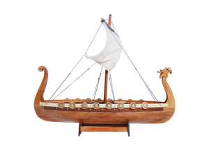 HomeRoots 10" Hand-Painted Unfinished Wood Model Boat – Artisan-Made Nautical Decor for Home & Gifts! 624227