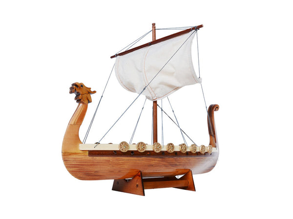 HomeRoots 10" Hand-Painted Unfinished Wood Model Boat – Artisan-Made Nautical Decor for Home & Gifts! 624227