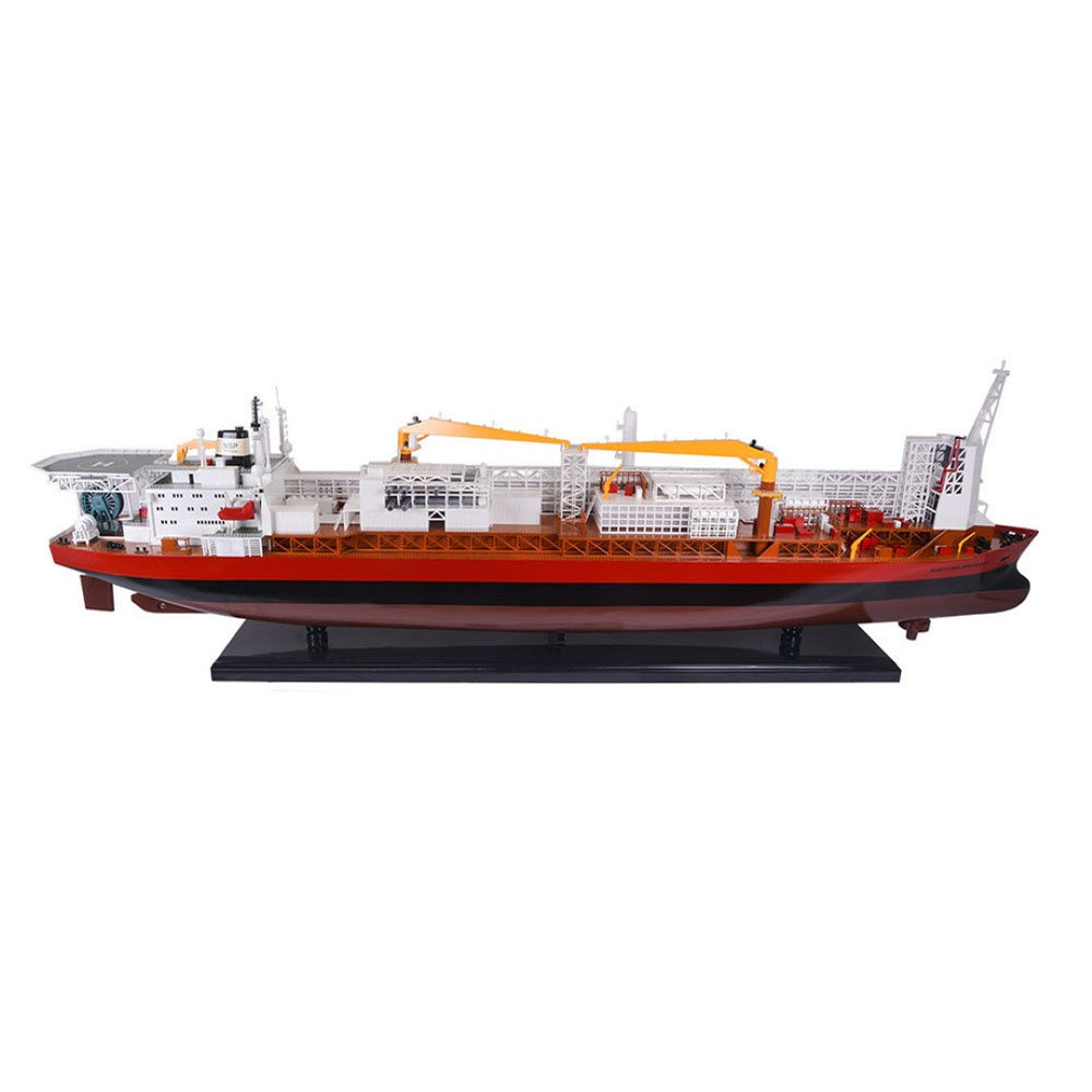 HomeRoots 10" Hand-Painted Wooden Model Boat – Unique Nautical Décor, Vintage Charm for Home & Gifts 624228
