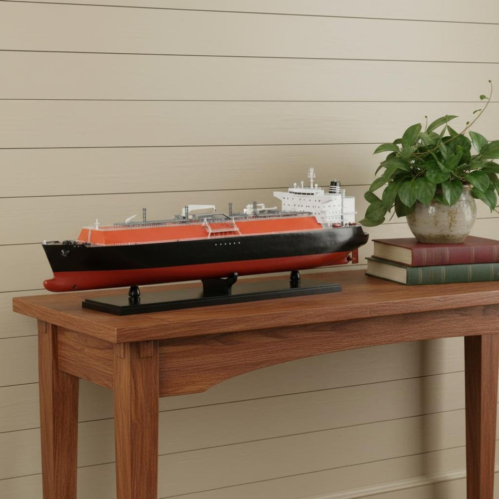 HomeRoots 10" Hand-Painted Wood Model Boat – Vintage Nautical Charm for Coastal Décor & Unique Gifts 624230