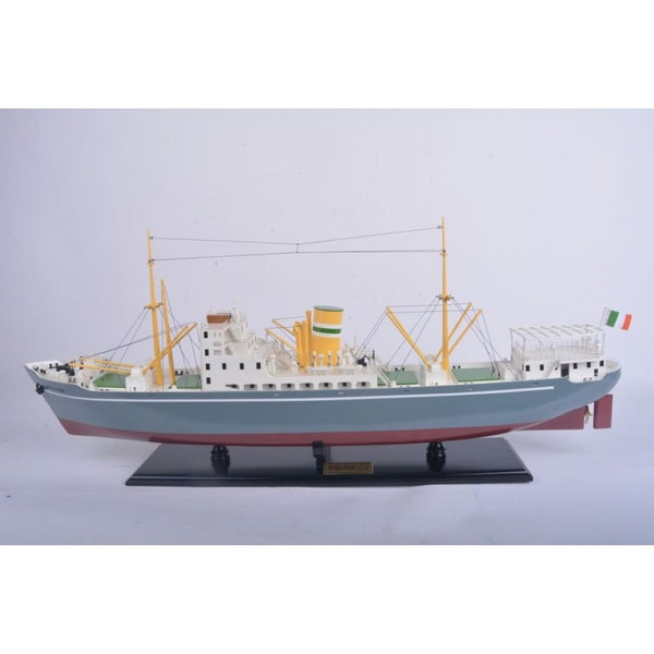 HomeRoots 10" Hand-Painted Unfinished Wood Model Boat - Nautical Décor Accent for Home & Unique Gift Idea 624231